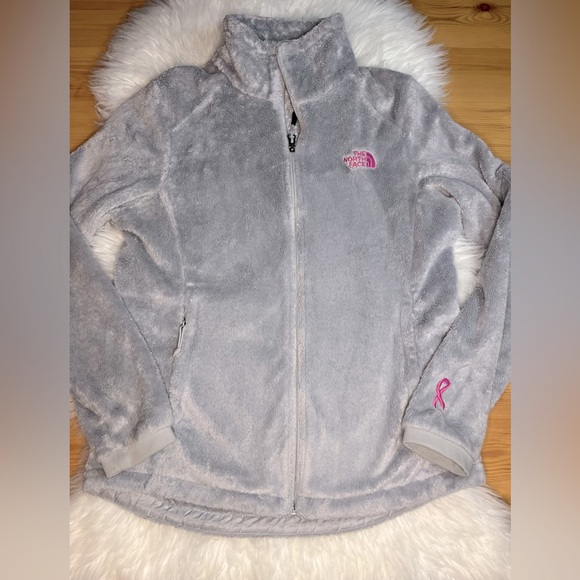 The North Face Jacket Womens Medium Full Zip Fleece Pink Breast Cancer Awareness - Picture 2 of 11